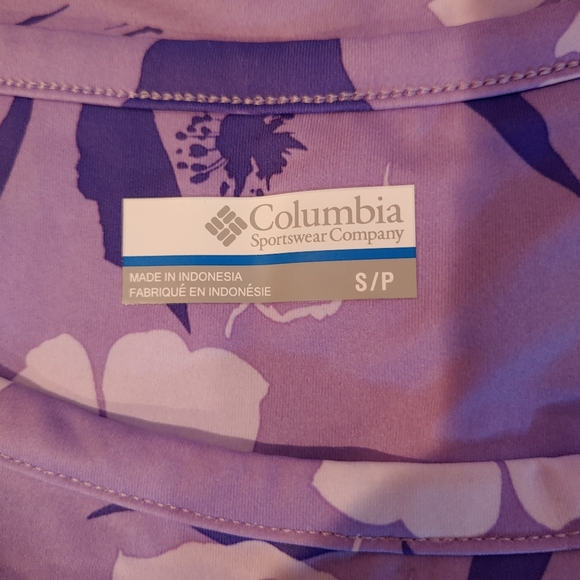 Columbia UPF 50 Purple Print Golf Tennis Pickleball Tank Dress Pockets Size S/P - Picture 7 of 11